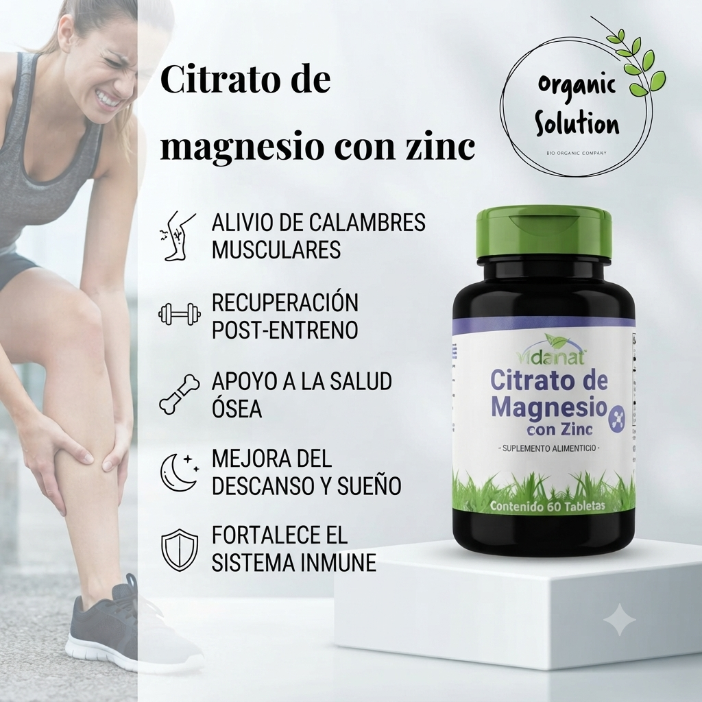 Citrato de Trimagnesio con Zinc | 60 Tableta