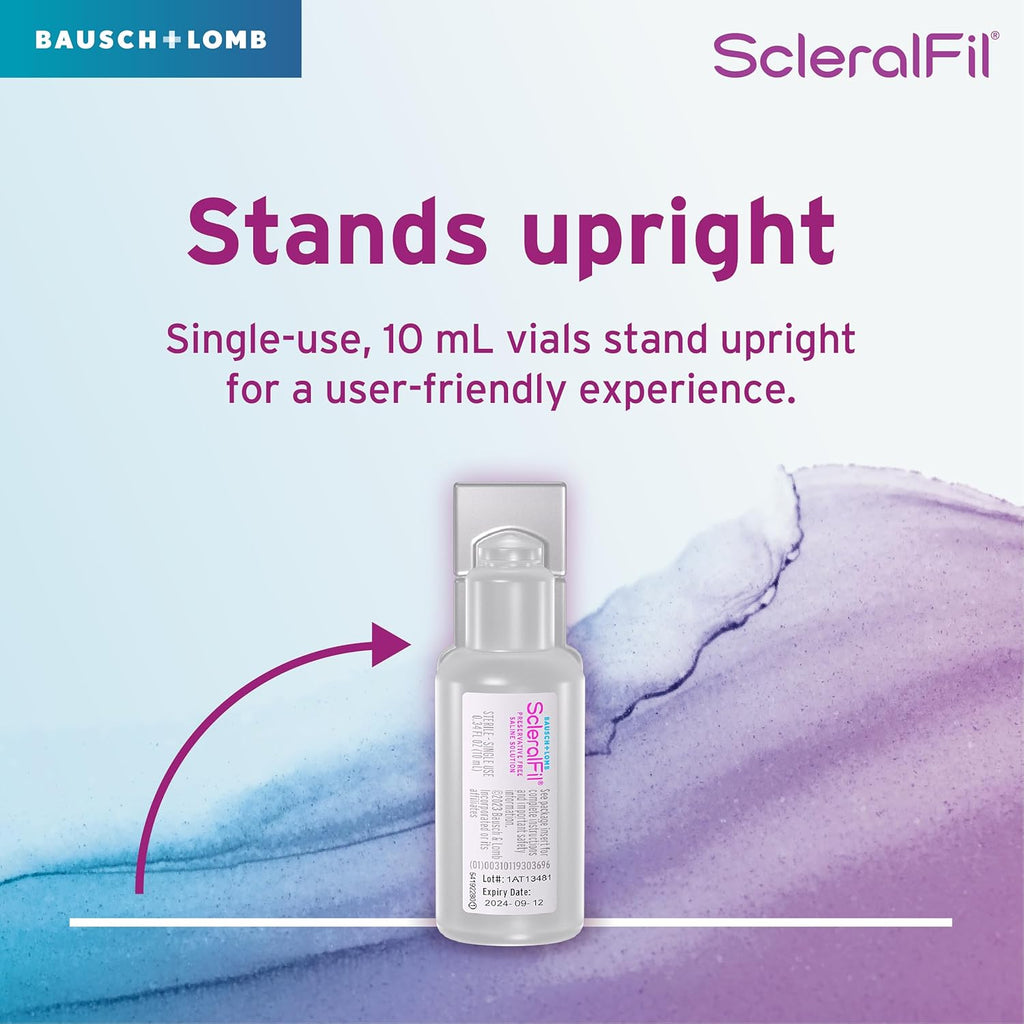 Scleralfil solución salina para lentes esclerales, suaves y rigidas permeables lenses