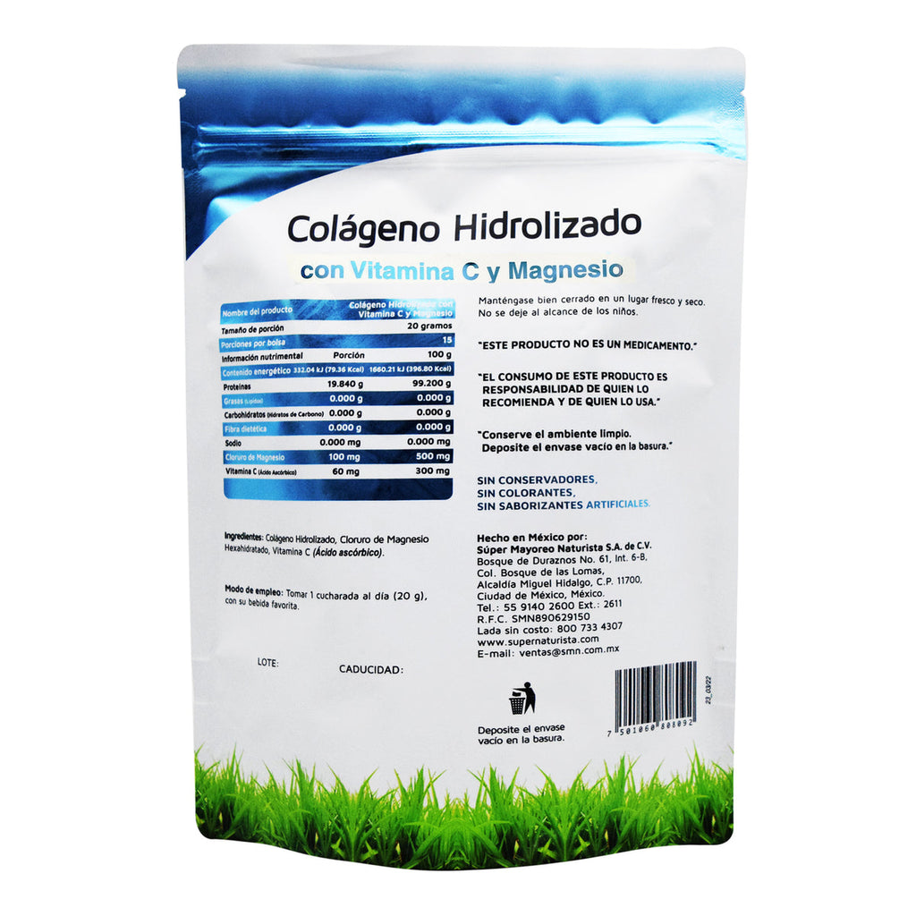 Colageno Hidrolizado Puro Con Vitamina C Y Magnesio 300 G
VIDANAT/VITAMINAS