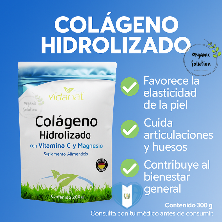 Colageno Hidrolizado Puro Con Vitamina C Y Magnesio 300 G
VIDANAT/VITAMINAS