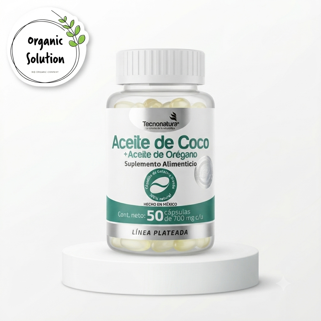 Aceite de Coco + Aceite de Orégano 50 Cápsulas – Tecnonatura
