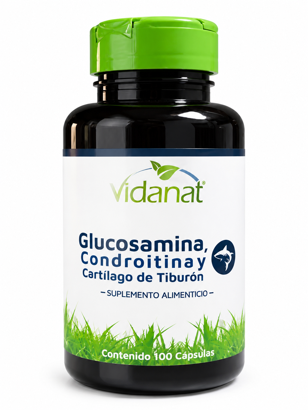 Glucosamina, Condroitina y Cartílago de Tiburón – Vidanat | 100 cápsulas