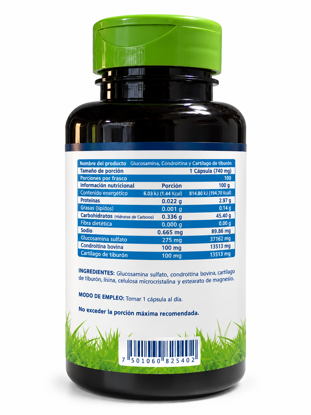 Glucosamina, Condroitina y Cartílago de Tiburón – Vidanat | 100 cápsulas