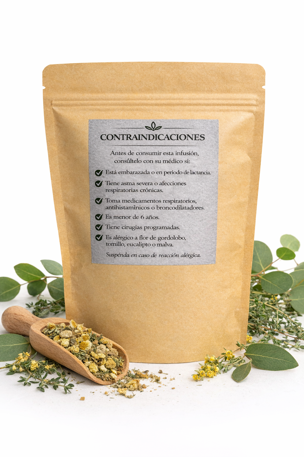 Flor de Gordolobo con Tomillo, Eucalipto y Malva – Infusión para la Tos