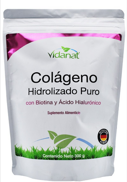 COLAGENO HIDROLIZADO, BIOTINA, Y ACIDO HIALURONICO